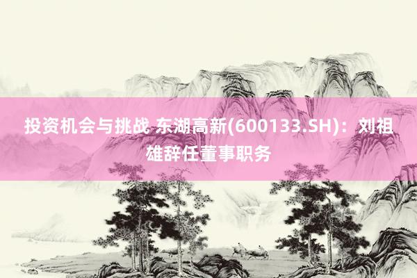 投资机会与挑战 东湖高新(600133.SH)：刘祖雄辞任董事职务