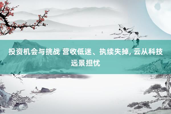 投资机会与挑战 营收低迷、执续失掉, 云从科技远景担忧